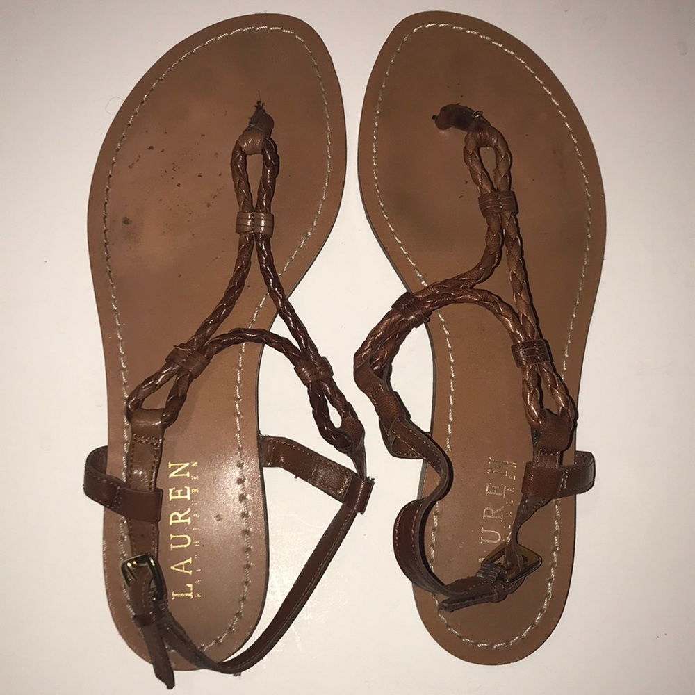 Like new tan/brown Lauren by Ralph Lauren sandals